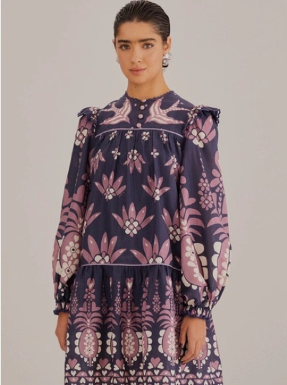 farm rio dark blue ainika martina mini dress